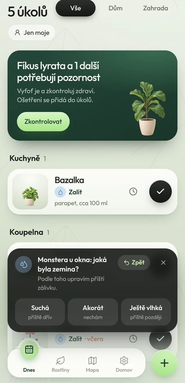 Zálivka, která se učí